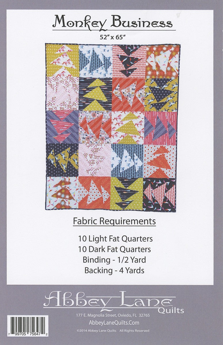 Monkey Business Quilt Pattern by Abbey Lane Quilts