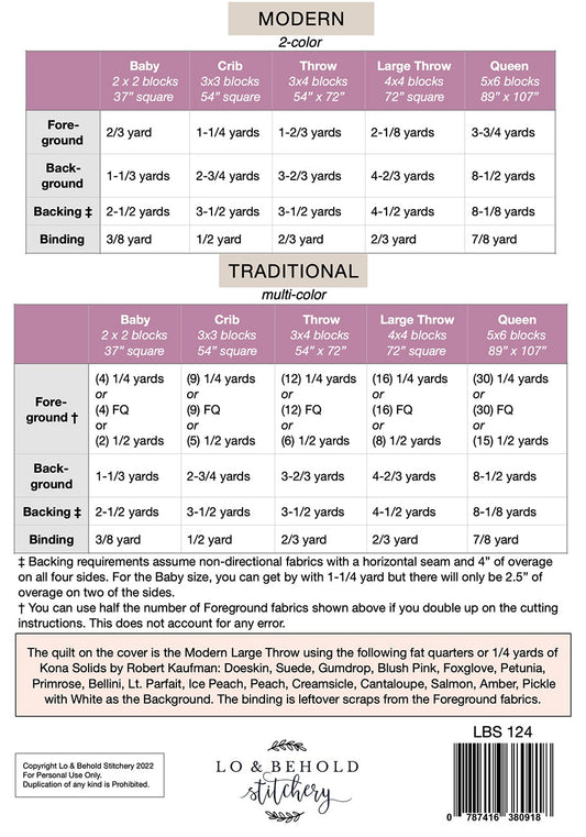 Mosaic Star Quilt Pattern by Lo & Behold Stitchery