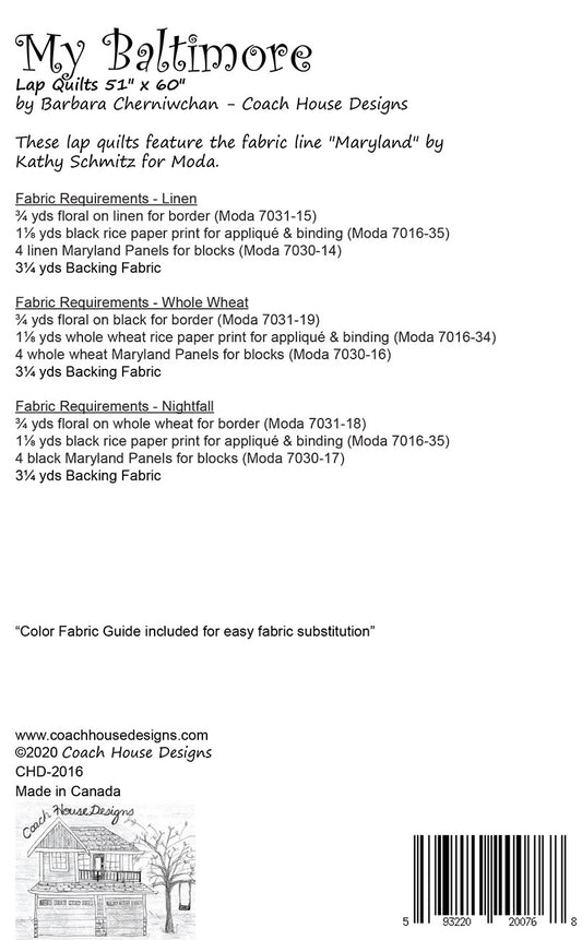 My Baltimore # CHD-2016 - Special Order