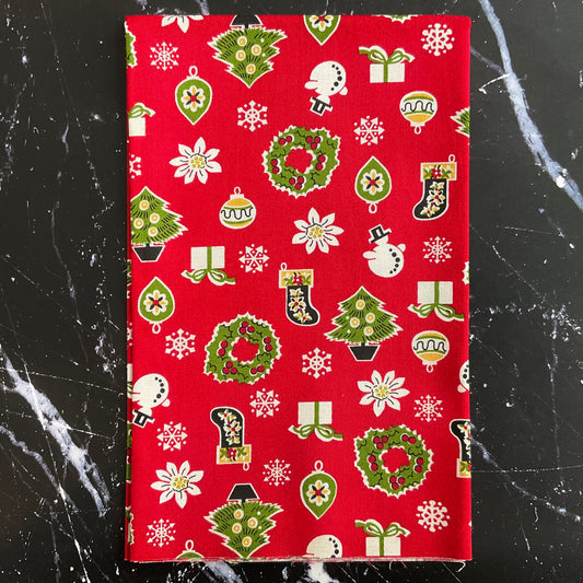 My Childhood Christmas by Stacy West - Christmas Motifs Red 1404-88