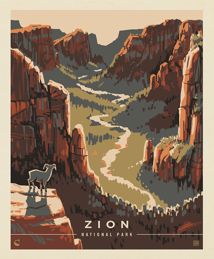 National Parks Zion Poster Panel – Modern Quilt Co.