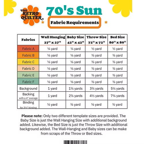 Natura by Painted Sky Studio : 70's Sun Quilt Kit