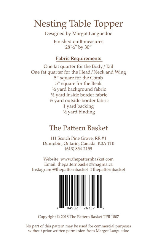 Nesting Table Topper Pattern by The Pattern Basket