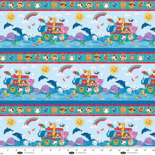 Noah and Friends by Lindsey Sagar : 4586-11 Light Blue