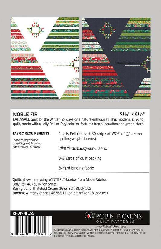 Noble Fir Quilt Pattern featuring Winterly by Robin Pickens