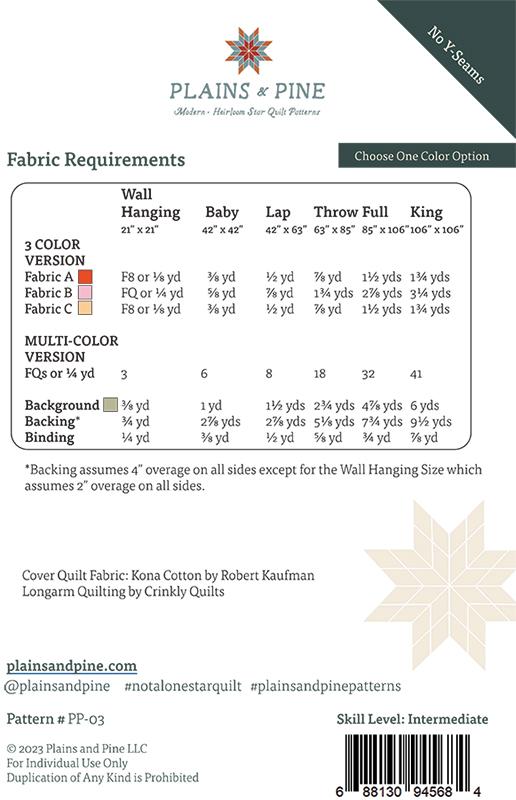 Not Alone Star Quilt Pattern