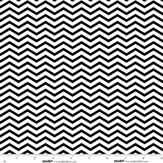 Oh Willie, You're So Fine by Chelsea DesignWorks : Chevron White/Black 9493-09