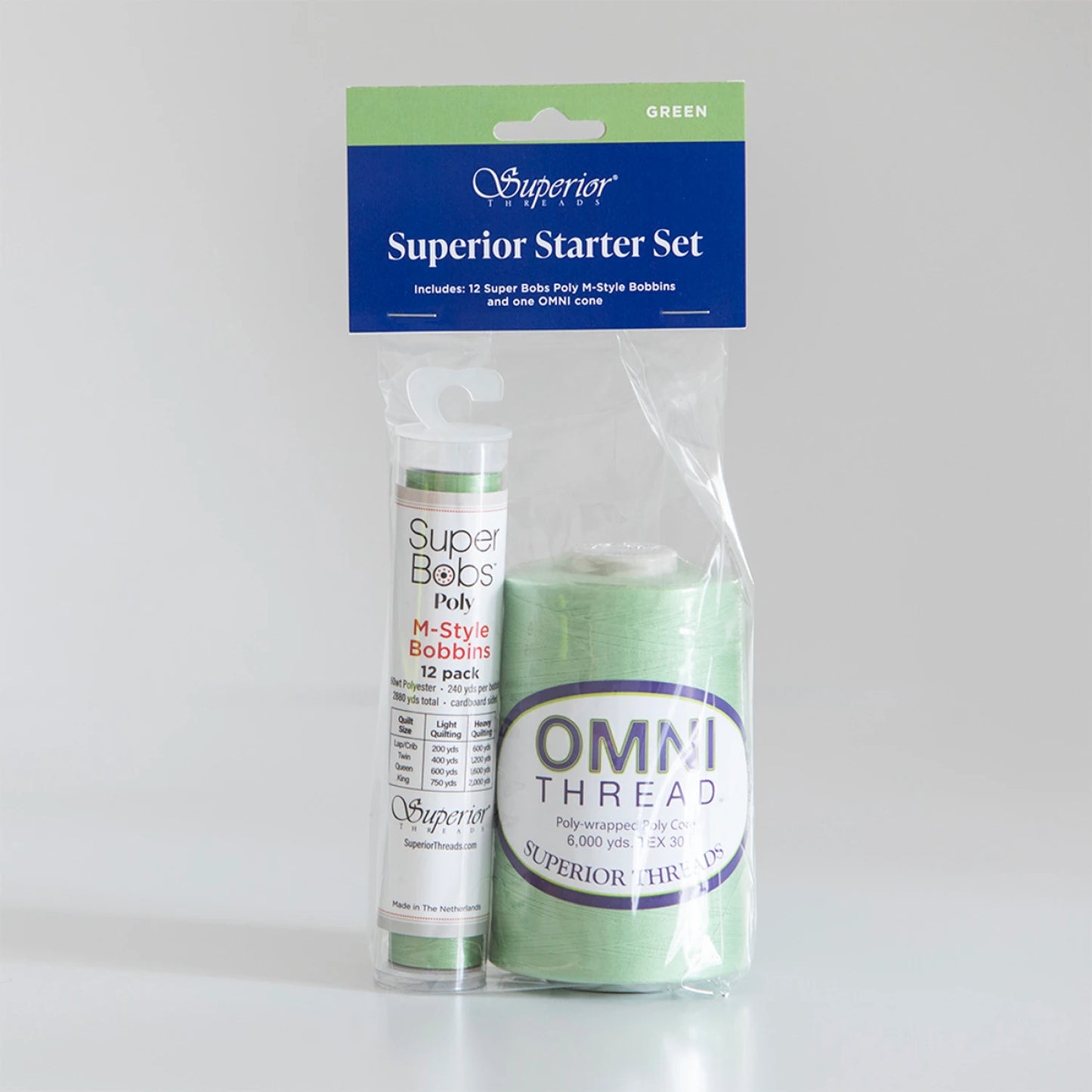 Omni and M-Style Super Bob Starter Set Green # 134-SET-GRN - Special Order