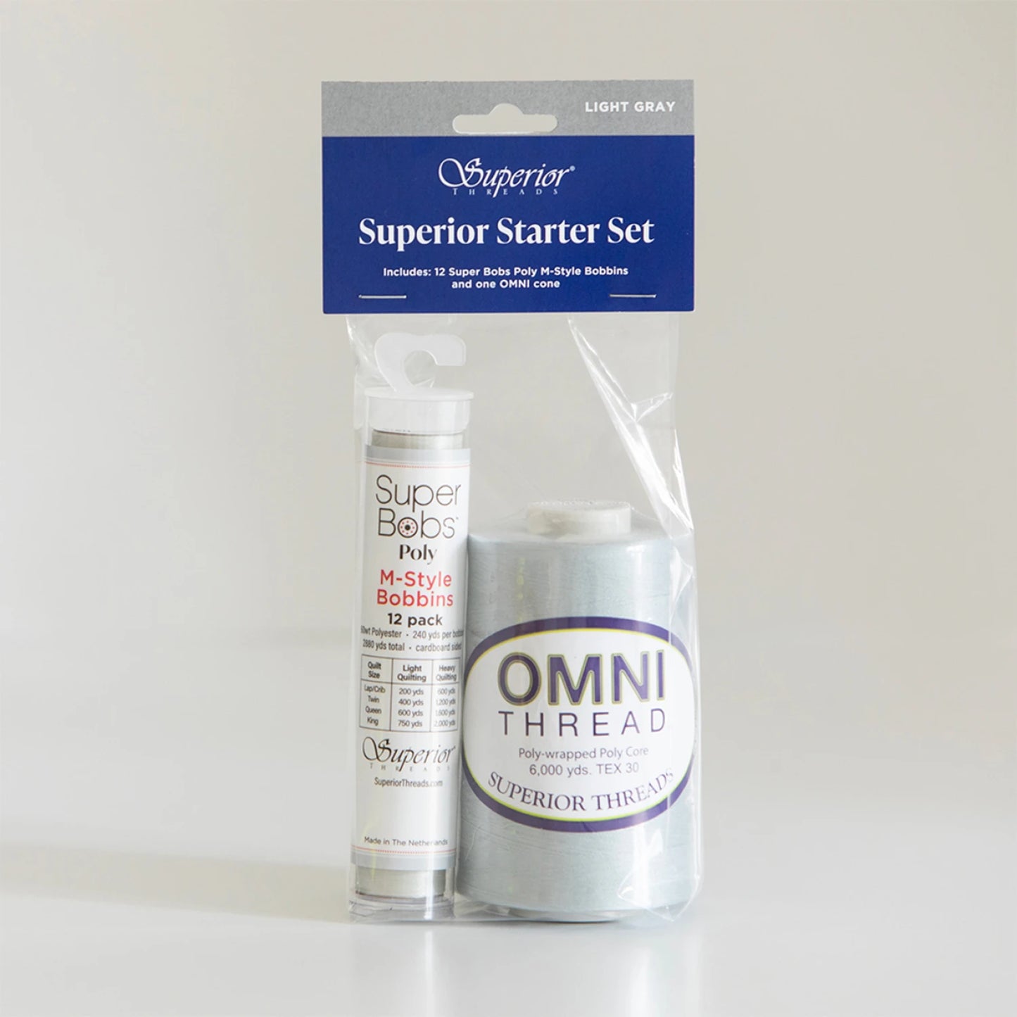 Omni and M-Style Super Bob Starter Set Light Gray # 134-SET-LGRY - Special Order