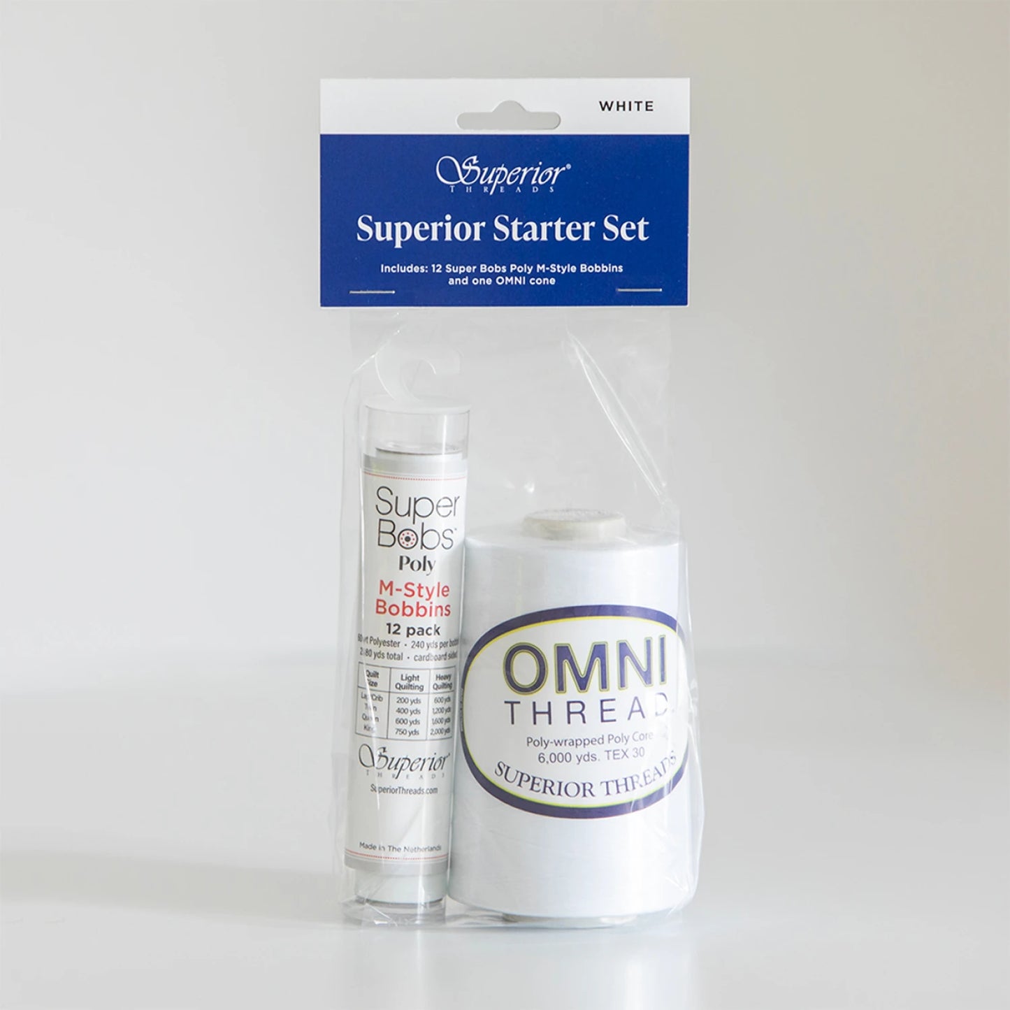 Omni and M-Style Super Bob Starter Set White # 134-SET-WHT - Special Order