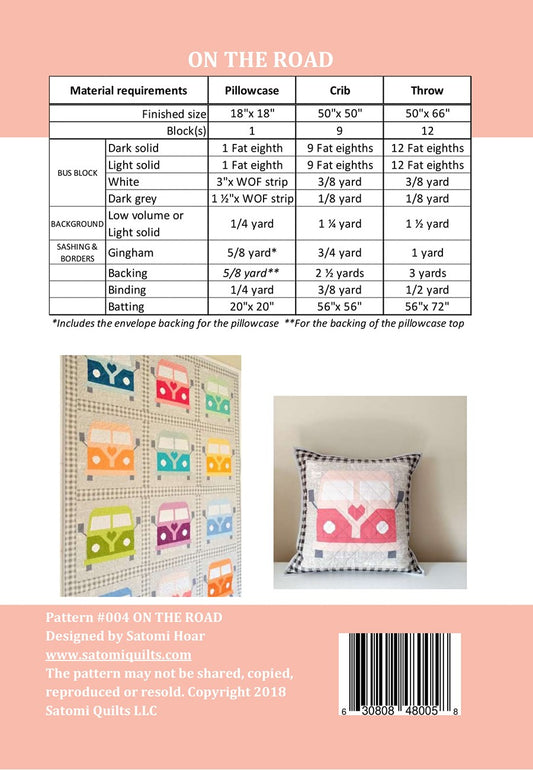 On The Road Quilt Pattern by Satomi Quilts