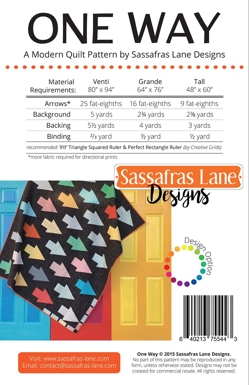 One Way Quilt Pattern by Sassafras Lane - Special Order