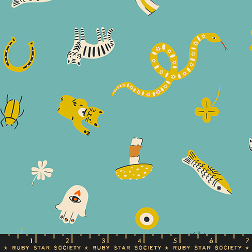 Ooh Lucky Lucky by Alexia Marcelle Abegg : Good Luck Turquoise RS4113 14