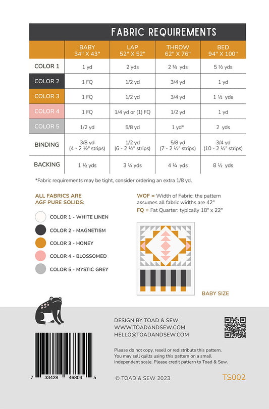 Open Road Quilt Pattern by Toad & Sew