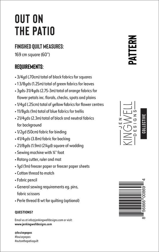 Out on the Patio Pattern by Jen Kingwell Designs