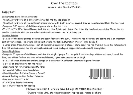 Over The Rooftops Collage Pattern by Laura Heine # FWLHOTR - Special Order