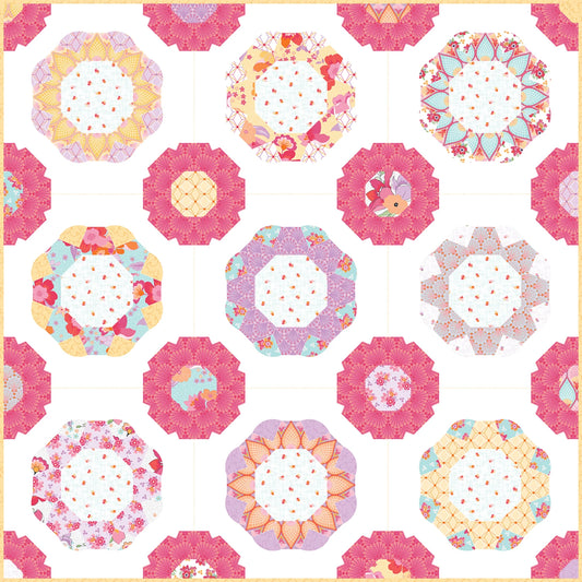 Flowering Wreath Quilt Pattern by Sue Daley