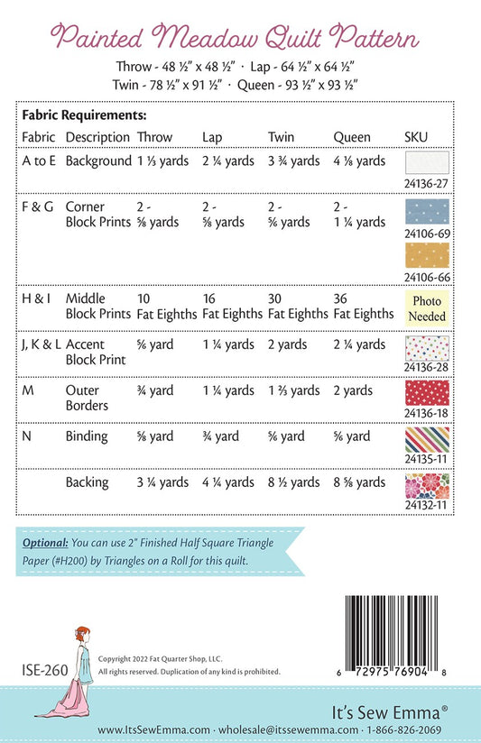 Painted Meadow Quilt Pattern # ISE-260 - Special Order