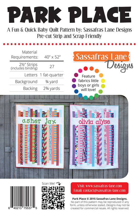 Park Place Quilt Pattern by Sassafras Lane - Special Order