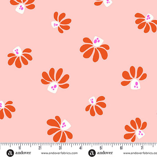 Patchwork and Petals by KP Creates : Cheerful Blooms Petal Peach A-10618-E