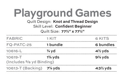 Patchwork and Petals by KP Creates : Playground Games Quilt Kit