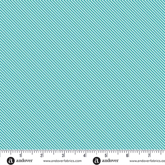 Patchwork and Petals by KP Creates : Sweet Stripe Aqua A-10619-LT