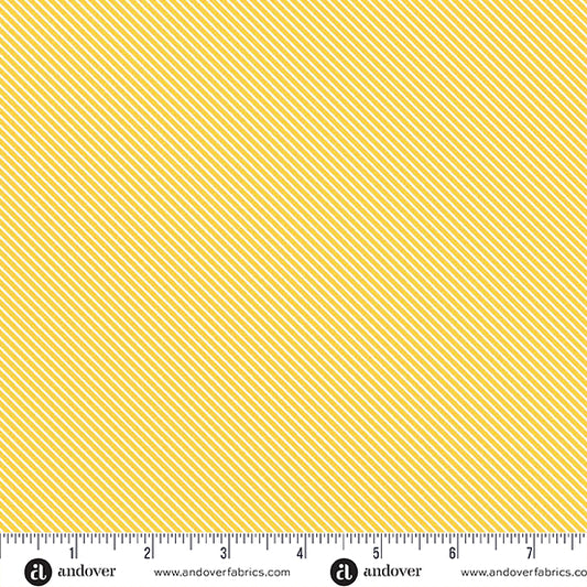 Patchwork and Petals by KP Creates : Sweet Stripe Goldenrod A-10619-Y