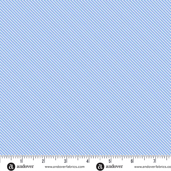 Patchwork and Petals by KP Creates : Sweet Stripe Periwinkle A-10619-B