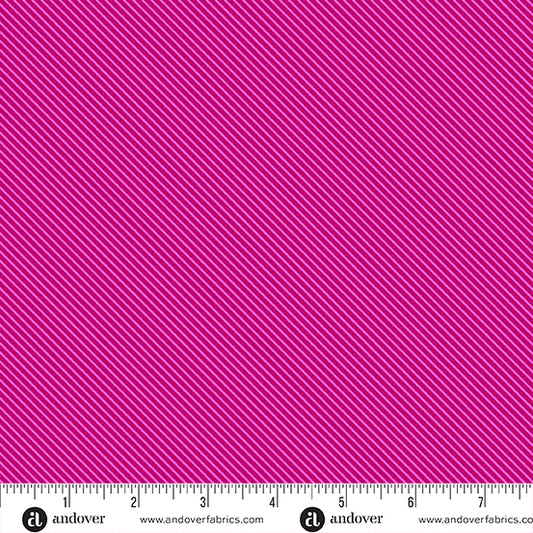 Patchwork and Petals by KP Creates : Sweet Stripe Raspberry A-10619-E
