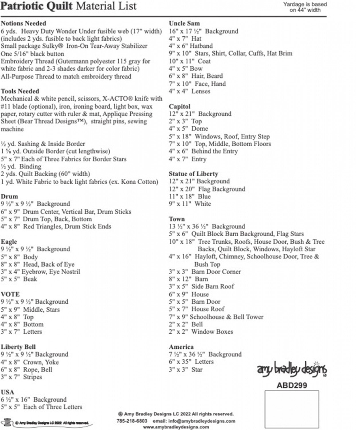 Patriotic Appliqué Quilt Pattern by Amy Bradley