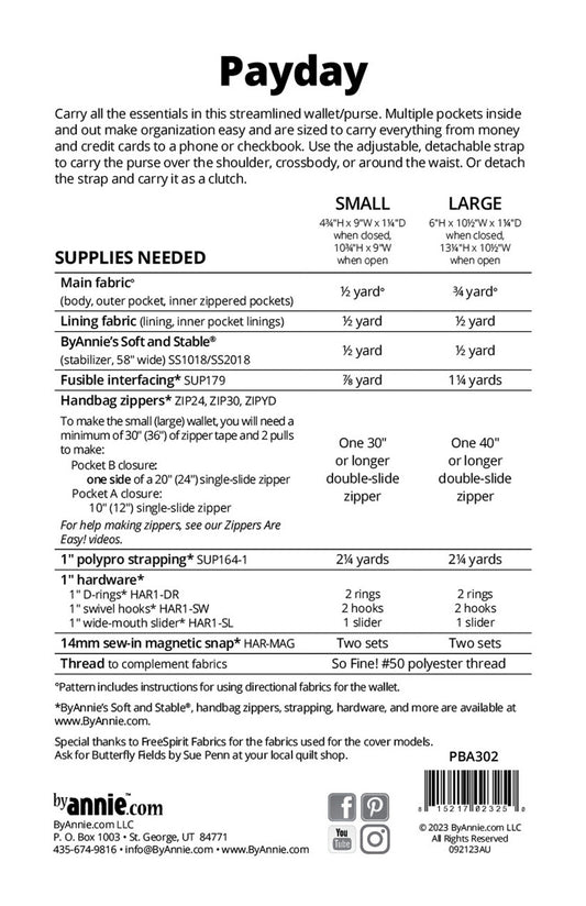 Payday # PBA302- Special Order