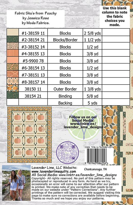 Peachy Sweet Quilt Pattern by Lavender Lime