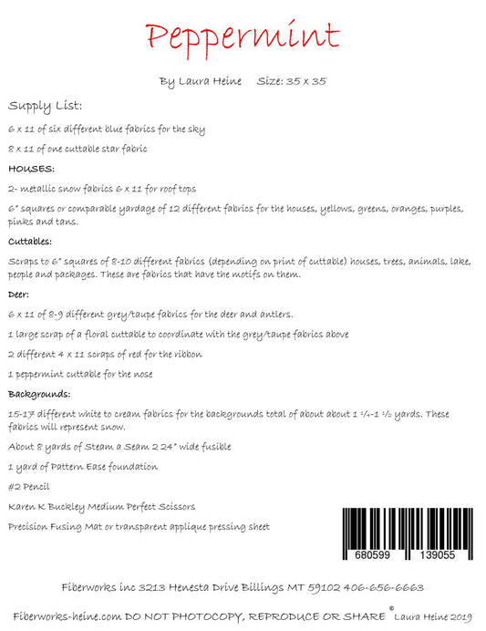 Peppermint Collage Pattern by Laura Heine