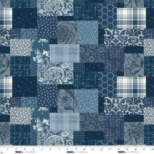 Pieces of America by Lilac Bee Designs : Patchwork Blue 8589-73