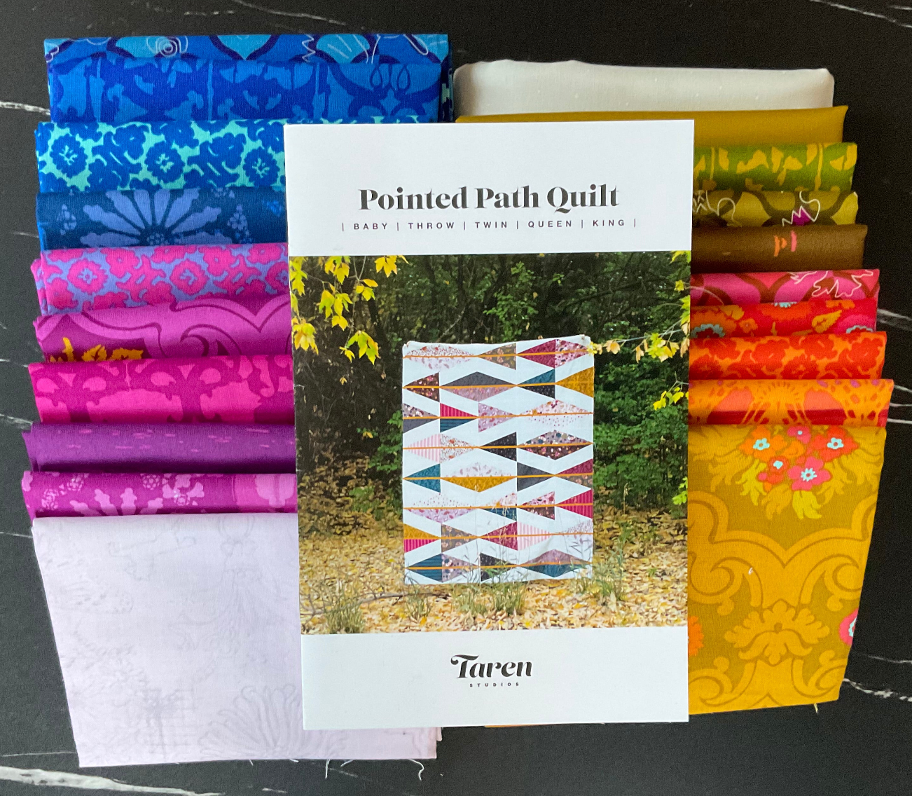 Pointed Path Quilt Kit featuring Chrysanthemum by Alison Glass