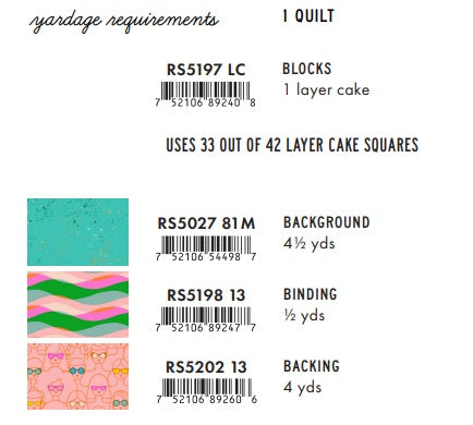 Poolside Too by Ruby Star Society : Dancing Hexies Quilt Kit