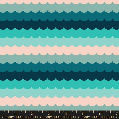 Poolside Too by Ruby Star Society : Umbrella Scallops Peacock RS5199 16