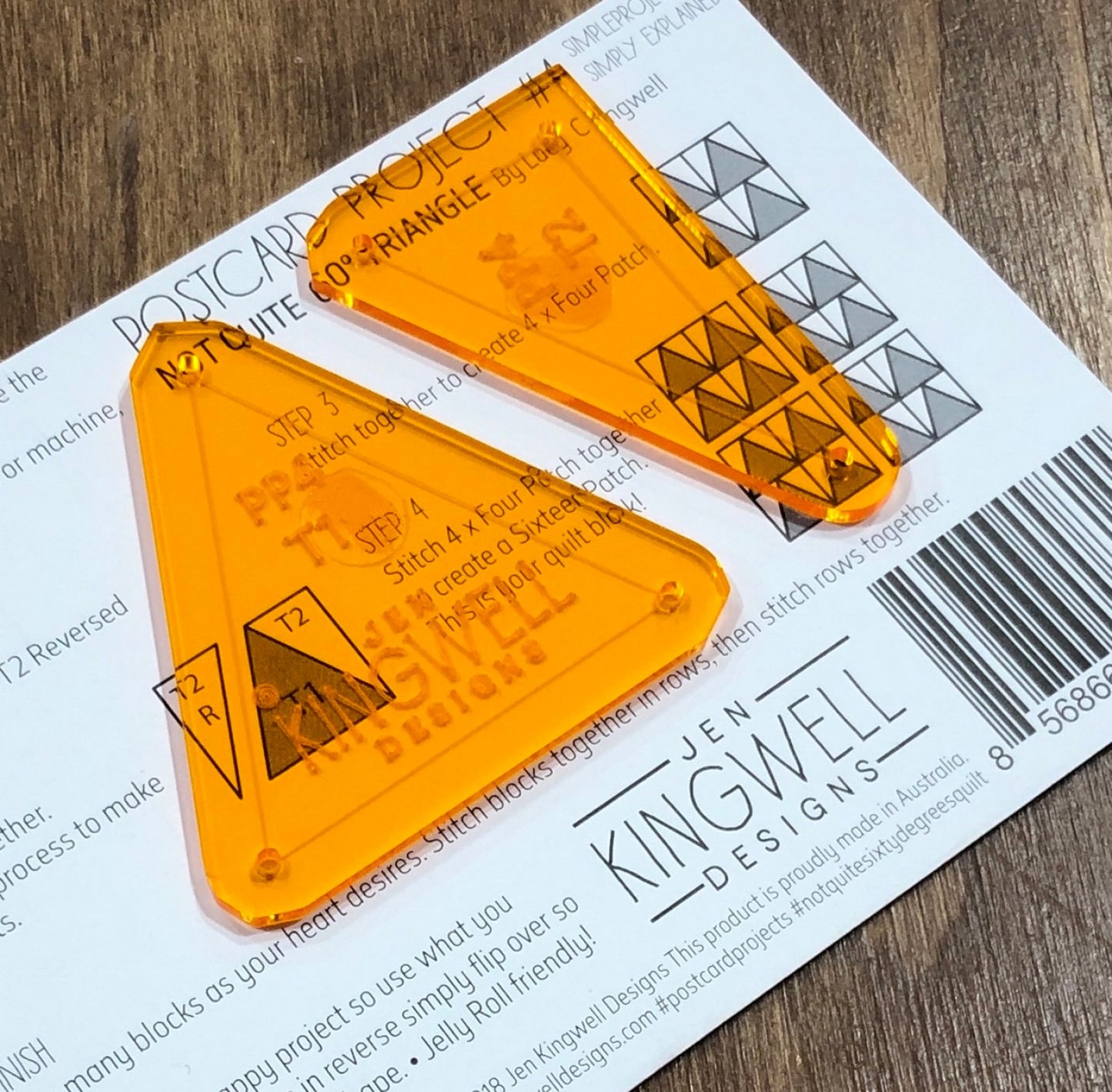 Postcard Project No. 4 - Not Quite 60 Degree Triangle by Jen Kingwell Designs - Special Order