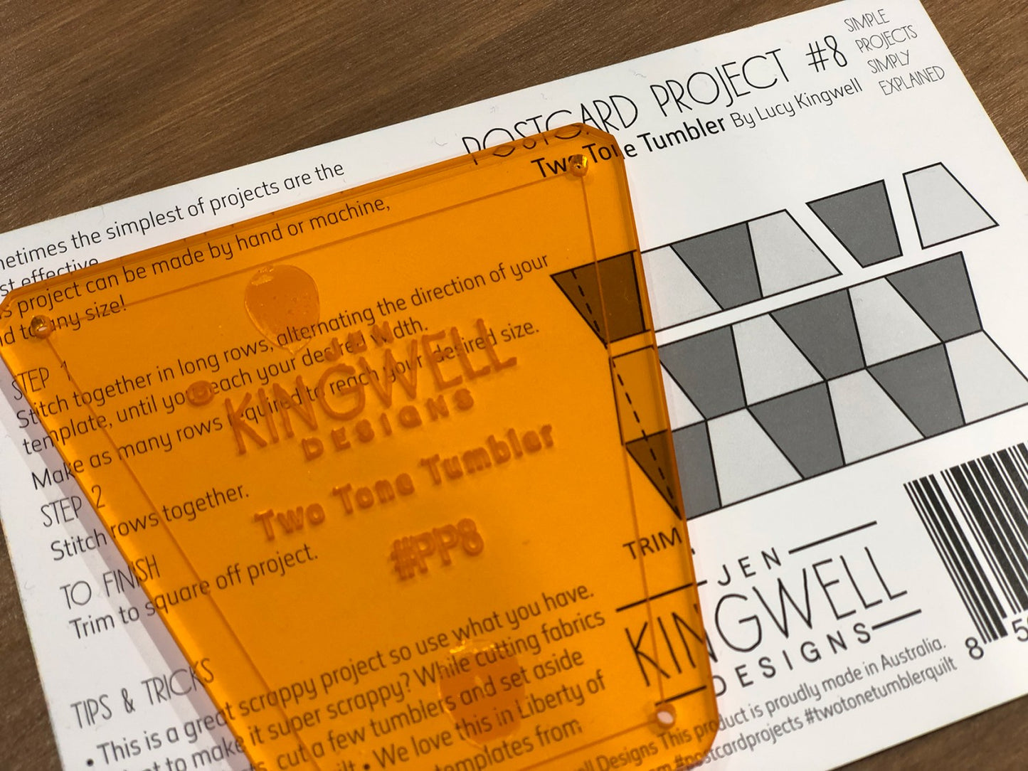 Postcard Project No. 8 - Two Tone Tumbler by Jen Kingwell Designs - Special Order