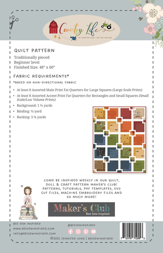 Prairie Garden Country Life Quilt Pattern # BSI104 - Special Order