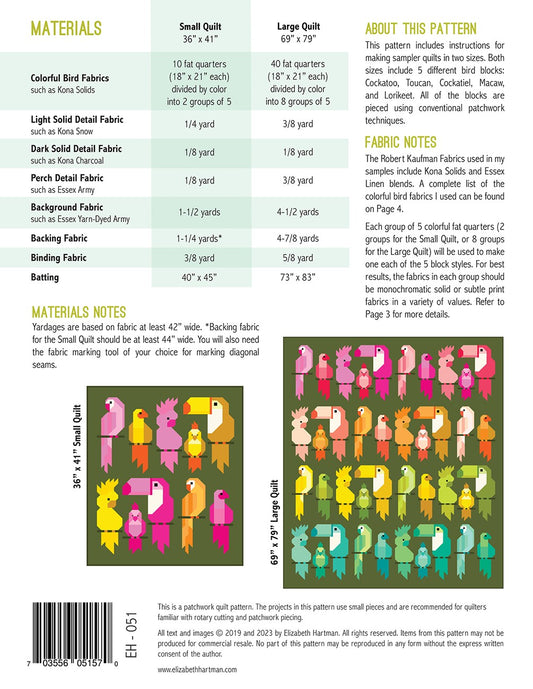 Pretty Birds Quilt Pattern by Elizabeth Hartman