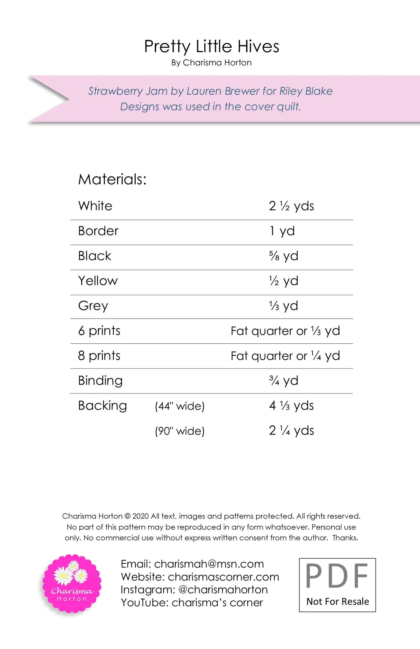 Pretty Little Hives Quilt Pattern