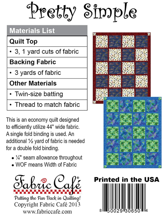 Pretty Simple Quilt Pattern by Fabric Cafe