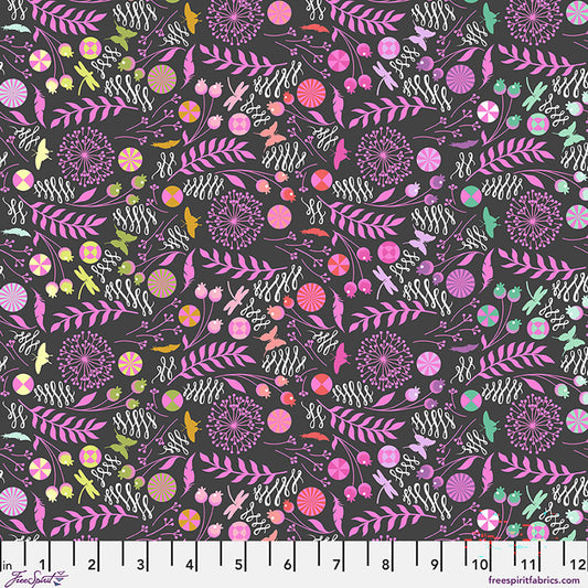 Prince Charming Déjà Vu by Tula Pink : Dandelion Licorice PWTP279.LICORICE