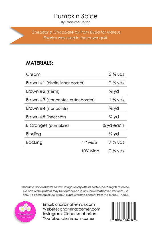 Pumpkin Spice # CH291 - Special Order