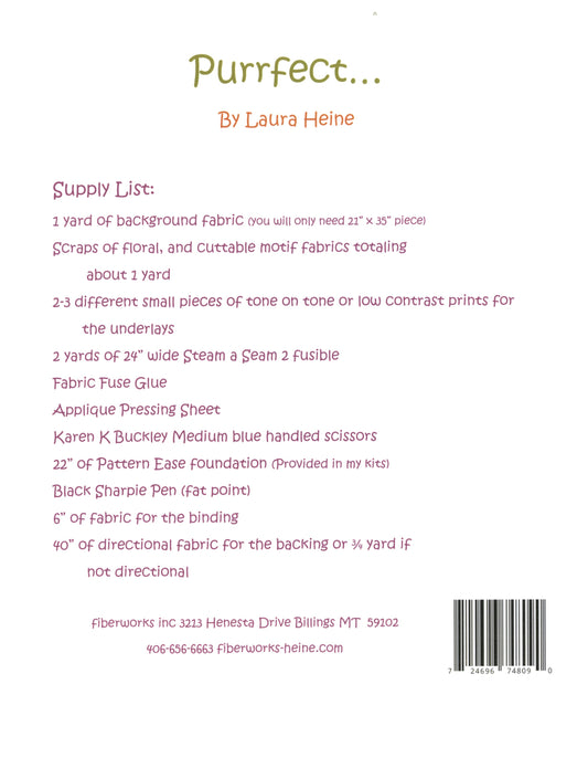 Purrfect Cat Collage Pattern by Laura Heine