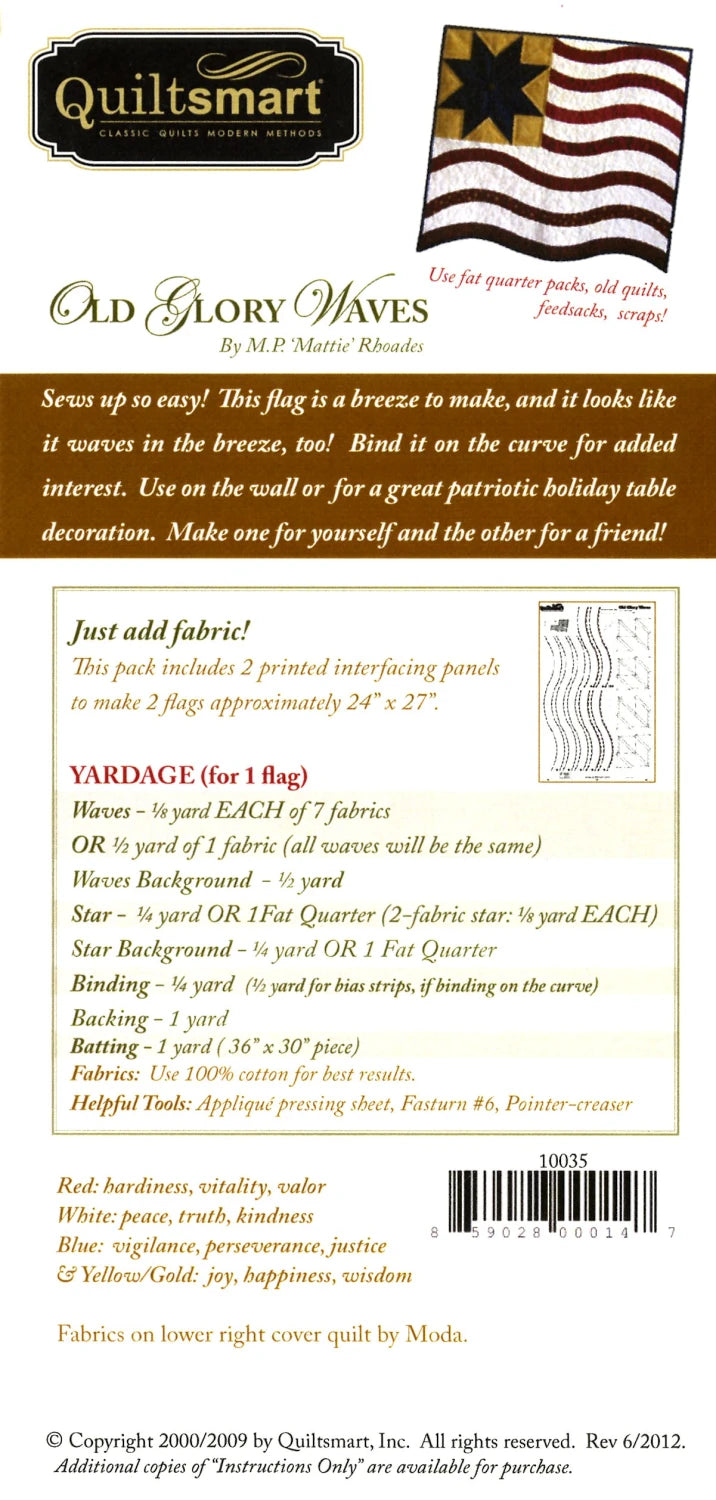 Old Glory Waves Fun Pack by QuiltSmart