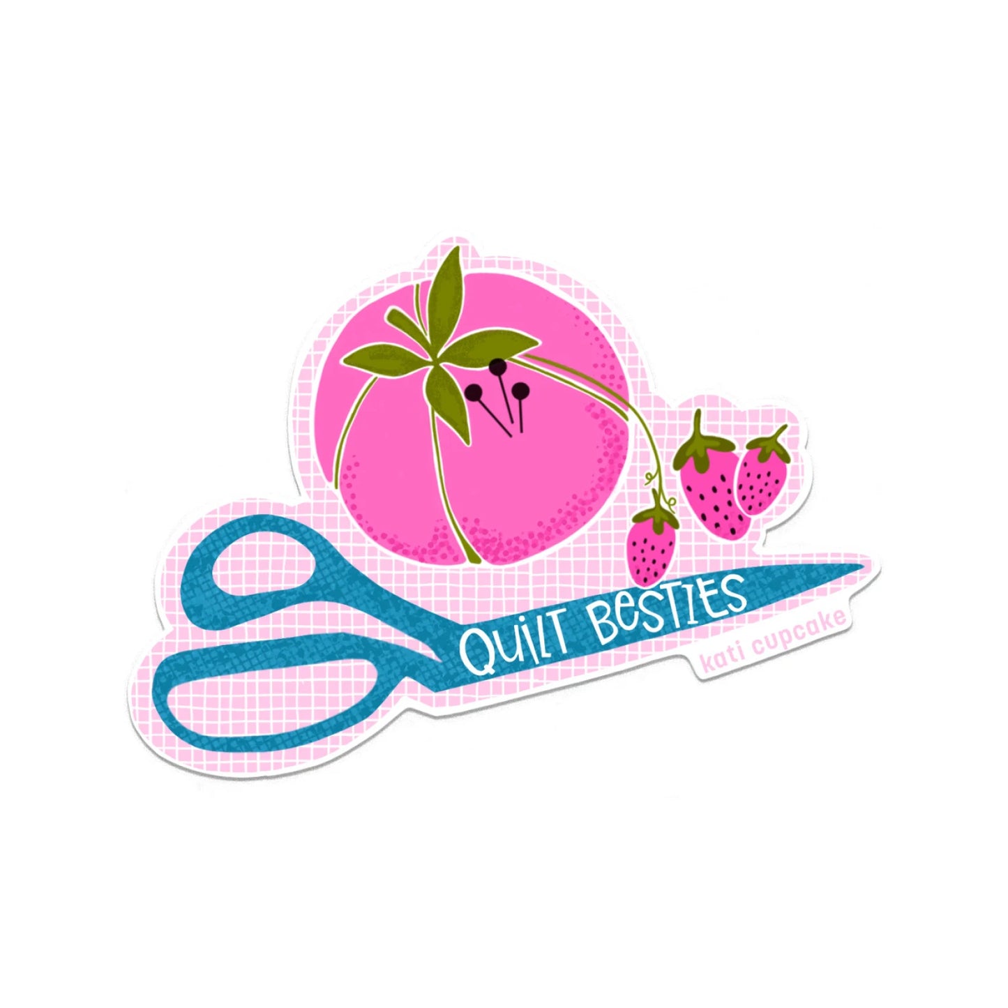 Quilt Besties Sticker by Kati Cupcake