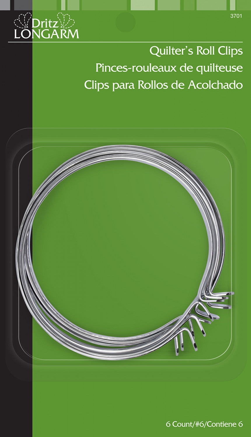 Quilter's Roll Clips 6ct # 3701D - Special Order