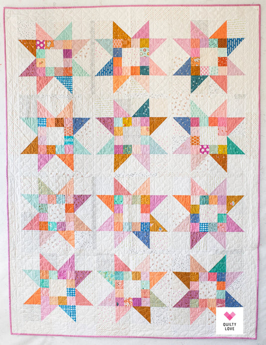 Quilty Stars Quilt Pattern by Quilty Love